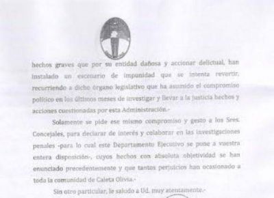 Piden tratamiento de las denuncias contra cotillo en sesi�n del concejo
