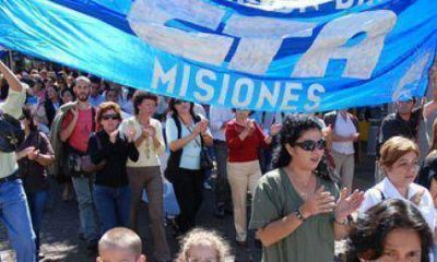 En reclamo de un bono de fin de a�o, CTA Misiones se adhiere al paro nacional 