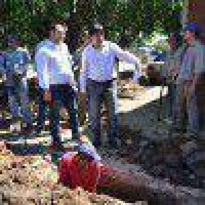 Gustavo y Dar�o recorrieron obra de desag�e pluvial