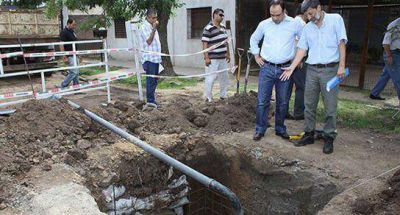 Tramo final para las obras del desag�e en calle Largu�a