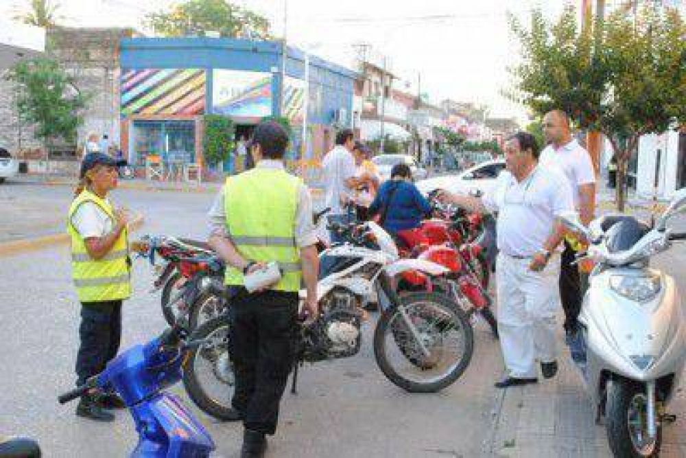 Control de tr�nsito, siete motos retenidas