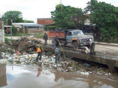 La limpieza en los arroyos permitir�a mejor escurrimiento tras inundaciones