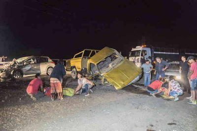 UN MUERTO Y TRECE HERIDOS EN DOS CHOQUES  