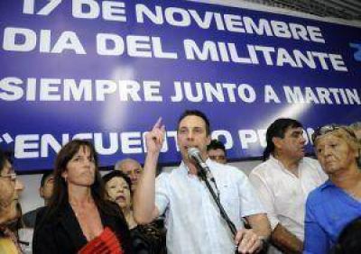 En el D�a de la Militancia, hubo apoyo a la candidatura de Mart�n