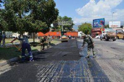 Avanza la repavimentaci�n en el centro