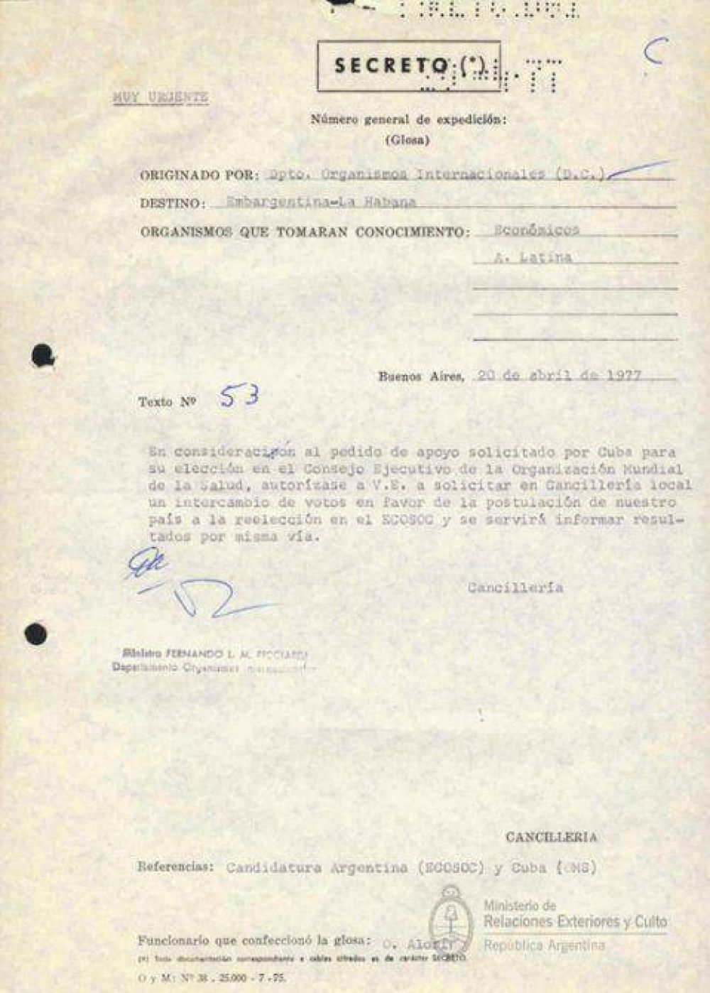 Archivos oficiales confirman la complicidad de Fidel Castro con la dictadura de Videla