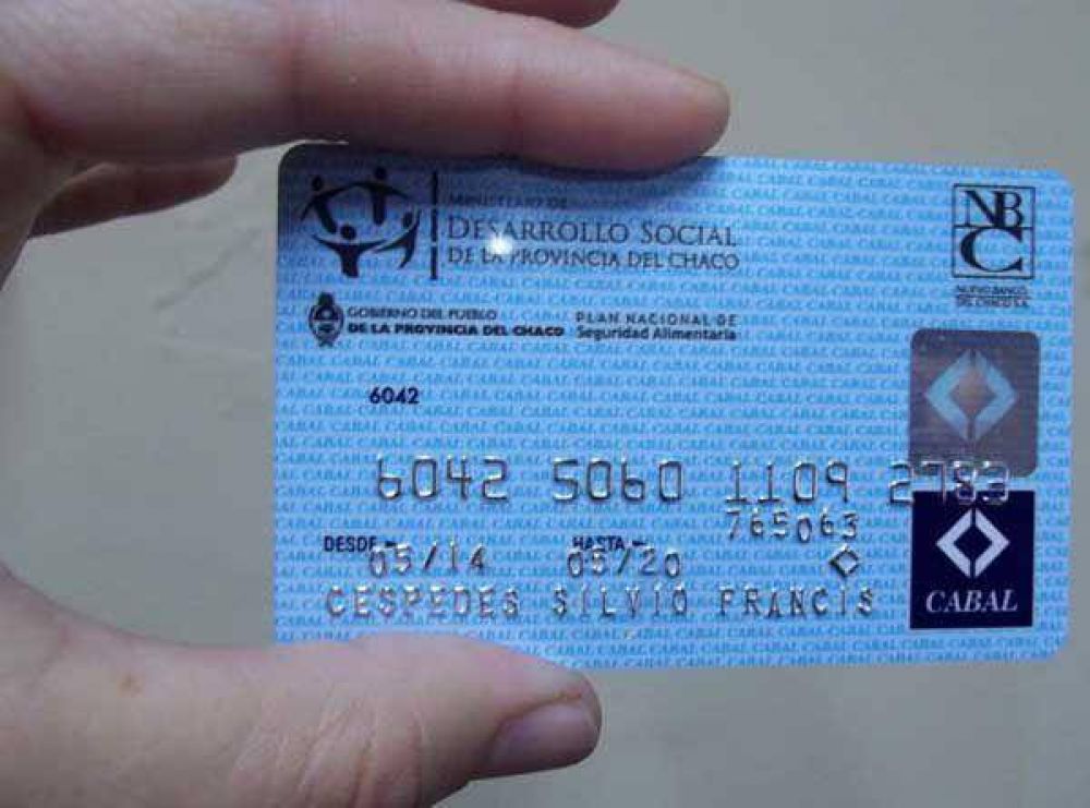 Con el incremento del 50%, recargan la tarjeta alimentaria