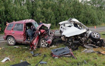 Regreso tr�gico: cinco muertos en un choque en Magdalena