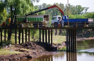 Se realiz� la limpieza de ramas en el puente de Alte.Brown