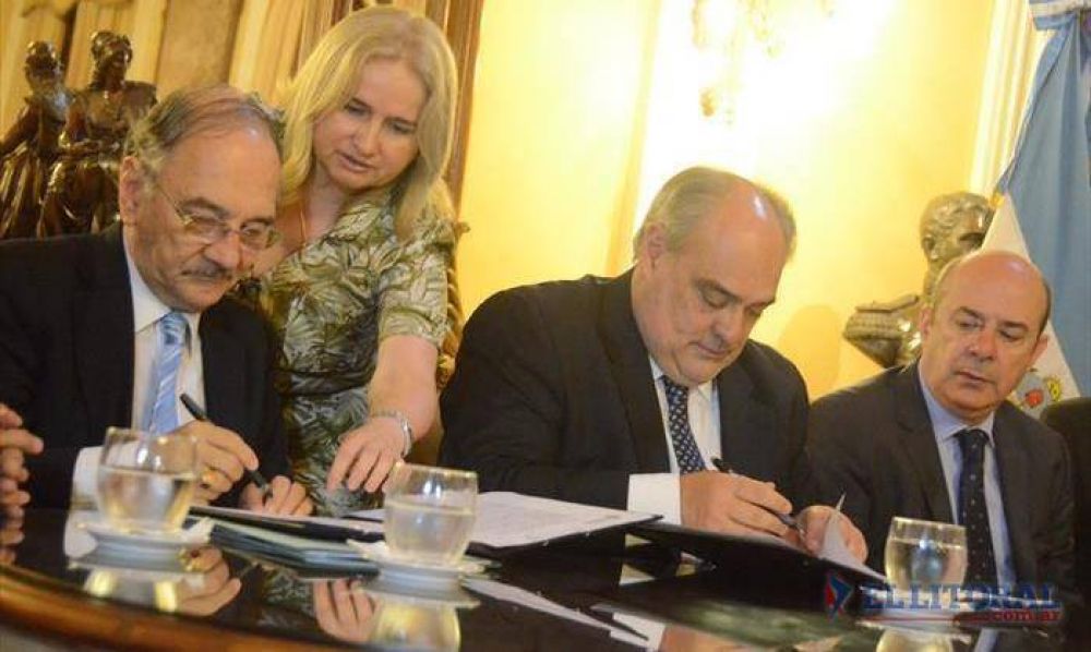 Colombi y Bacileff renovaron el acuerdo y definieron la traza del segundo puente