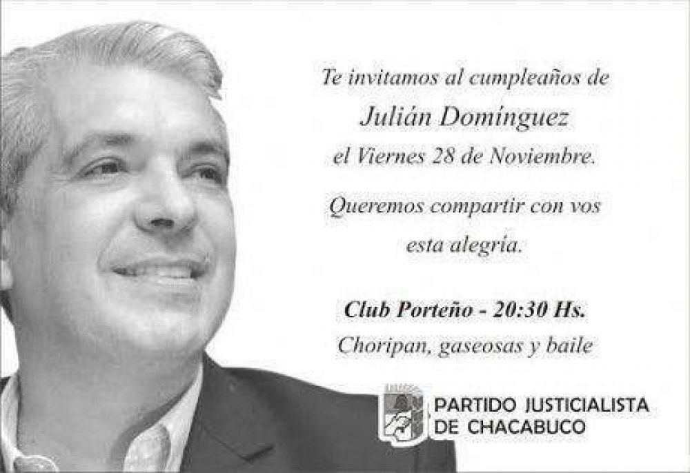 Los militantes justicialistas celebrar�n los 51 a�os de Juli�n Dom�nguez