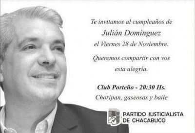 Los militantes justicialistas celebrar�n los 51 a�os de Juli�n Dom�nguez