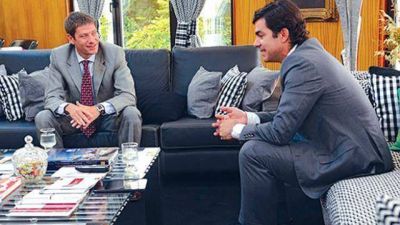 Urtubey se reuni� en el Grand Bourg con el diputado David