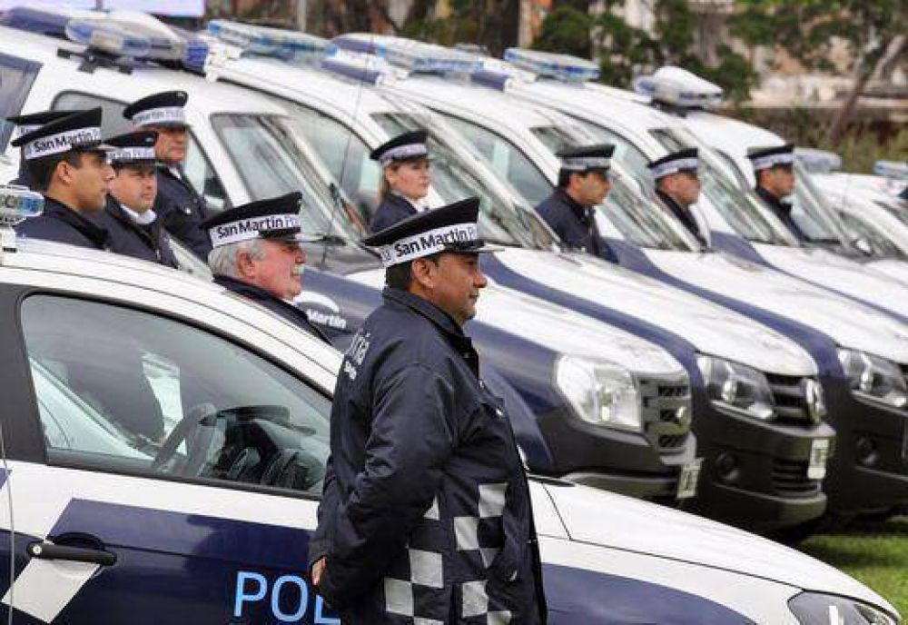 En 4 a�os, San Mart�n aument� un 646 % el presupuesto en patrulleros y c�maras