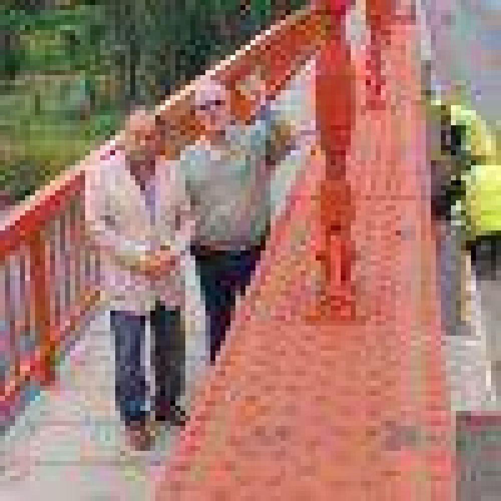 Progresos en la obra del Puente Colgante
