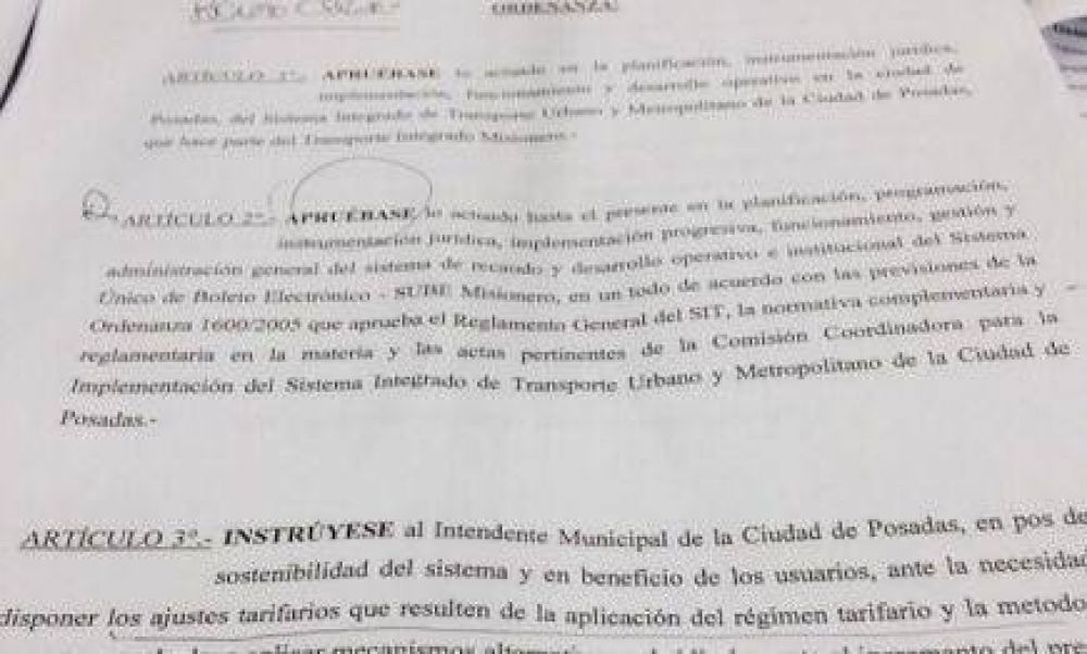 Concejales renovadores apoyaron el aumento del boleto de transporte