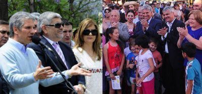 Poggi en las celebraciones de los aniversarios de Quines y Villa Mercedes