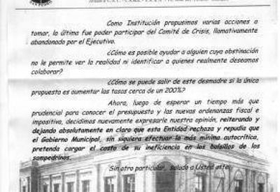 El Centro de Comercio rechaz� el aumento de tasas y sostuvo que lo que sucede 