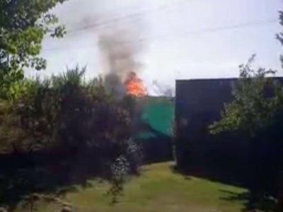 Se incendi� un aserradero en Maip�