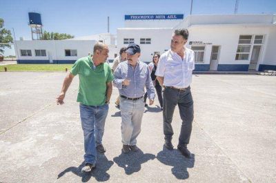 El Municipio colabora con el Frigor�fico Meta Azul mejorando los accesos al lugar