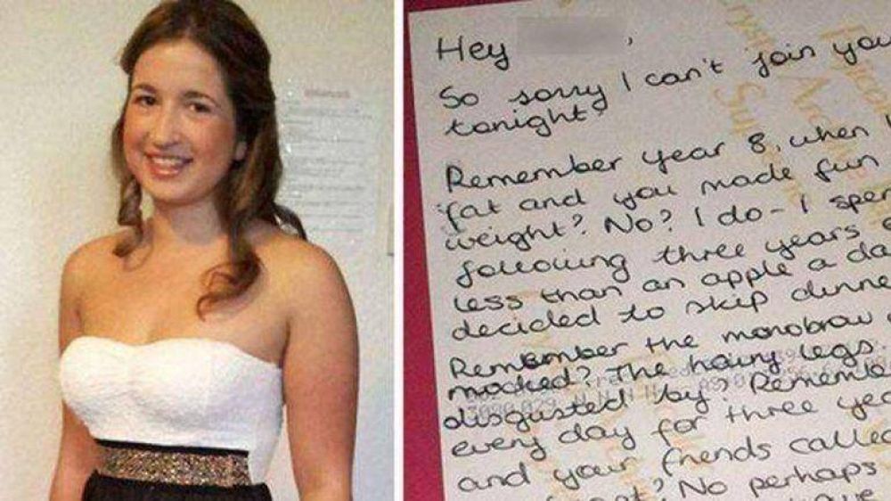 La venganza de una joven inglesa a un ex compa�ero que le hac�a bullying