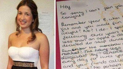 La venganza de una joven inglesa a un ex compa�ero que le hac�a bullying