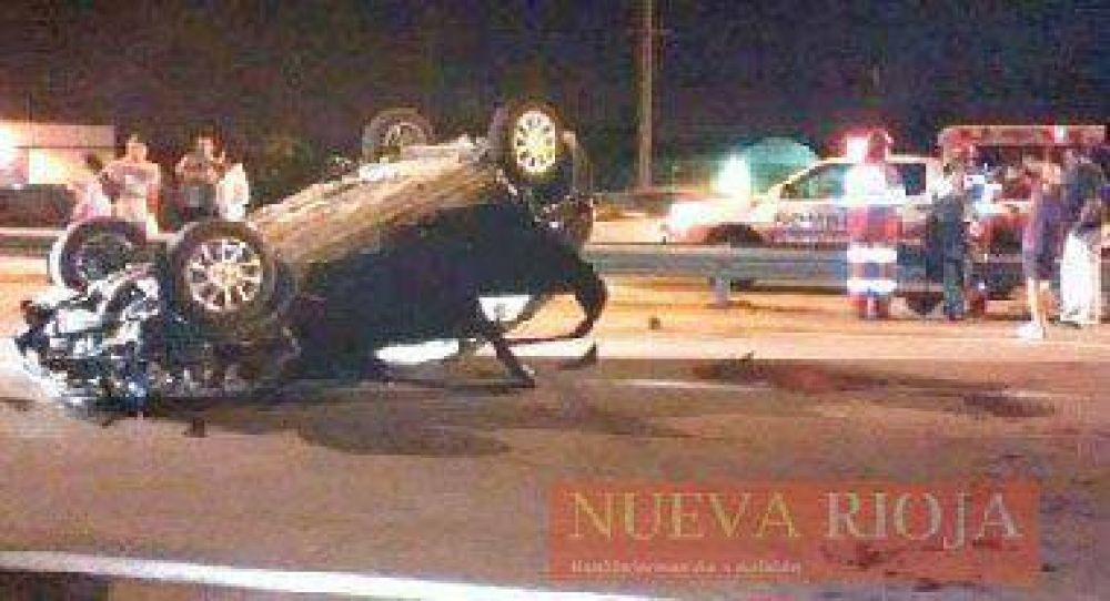 Tres vuelcos en ruta 38 dejan saldo de 8 heridos