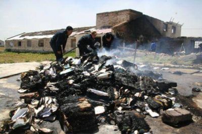 Incendio en sector caballeriza de la Escuela de Polic�a