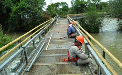 Avanzan los trabajos en pasarelas Circuito Garganta del Diablo