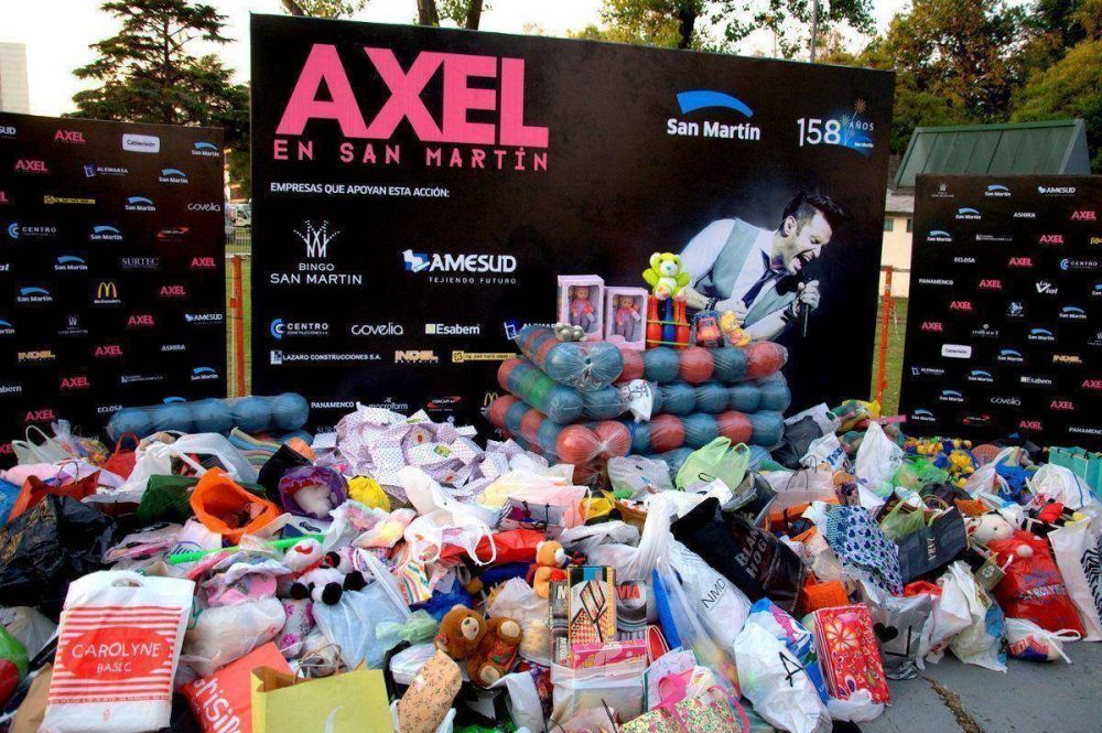 J�venes x San Mart�n repartir� los juguetes donados durante el recital de Axel