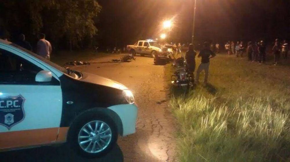 Tragedia en Cortinez: Dos muertos en un choque de motos