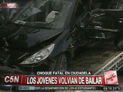 Tragedia en Ciudadela: volv�an de bailar y chocaron contra un cantero