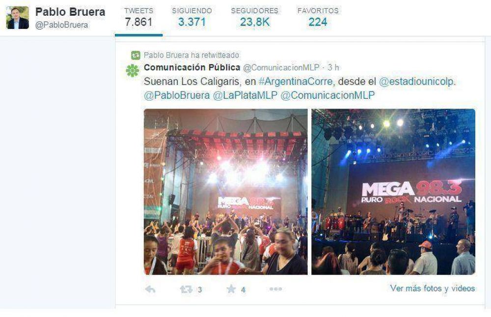 Mientras la Ciudad se inundaba, Bruera festejaba con un recital en el Estadio