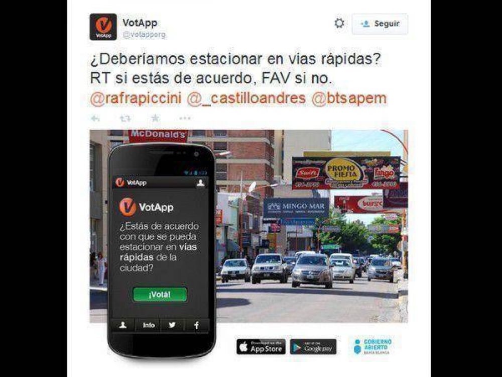 Estacionamiento en el centro: �Bevilacqua tomar� en cuenta lo que diga Votapp? 
