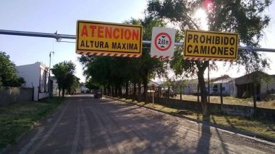Colocaron un limitador de altura