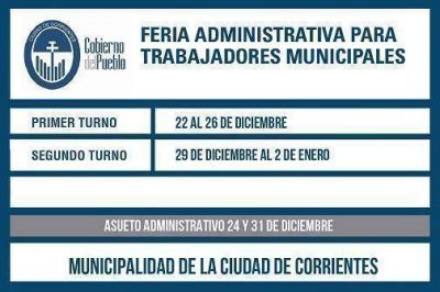 Municipio capital fij� feria Administrativa del 22 de diciembre al 2 de enero