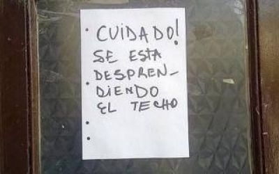 Chivilcoy: Cay� el cielorraso de aula de una escuela