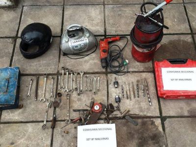 Recuperan elementos robados de una obra