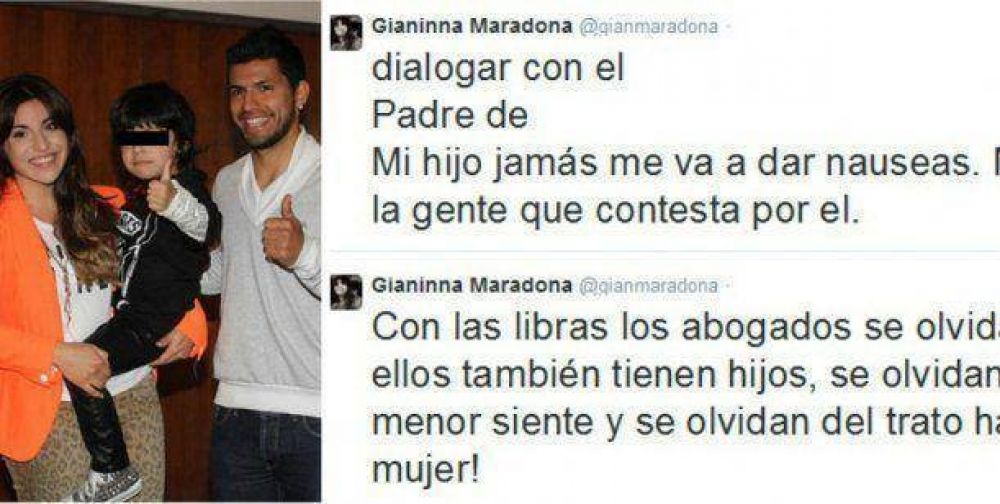 Gianinna Maradona reclama que el Kun Ag�ero no le habla y manda a su abogado, que la maltrata