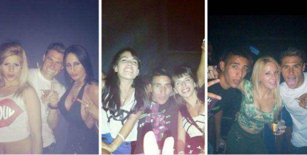 Racing Campe�n: El festejo de los jugadores en un boliche rodeados de botineras