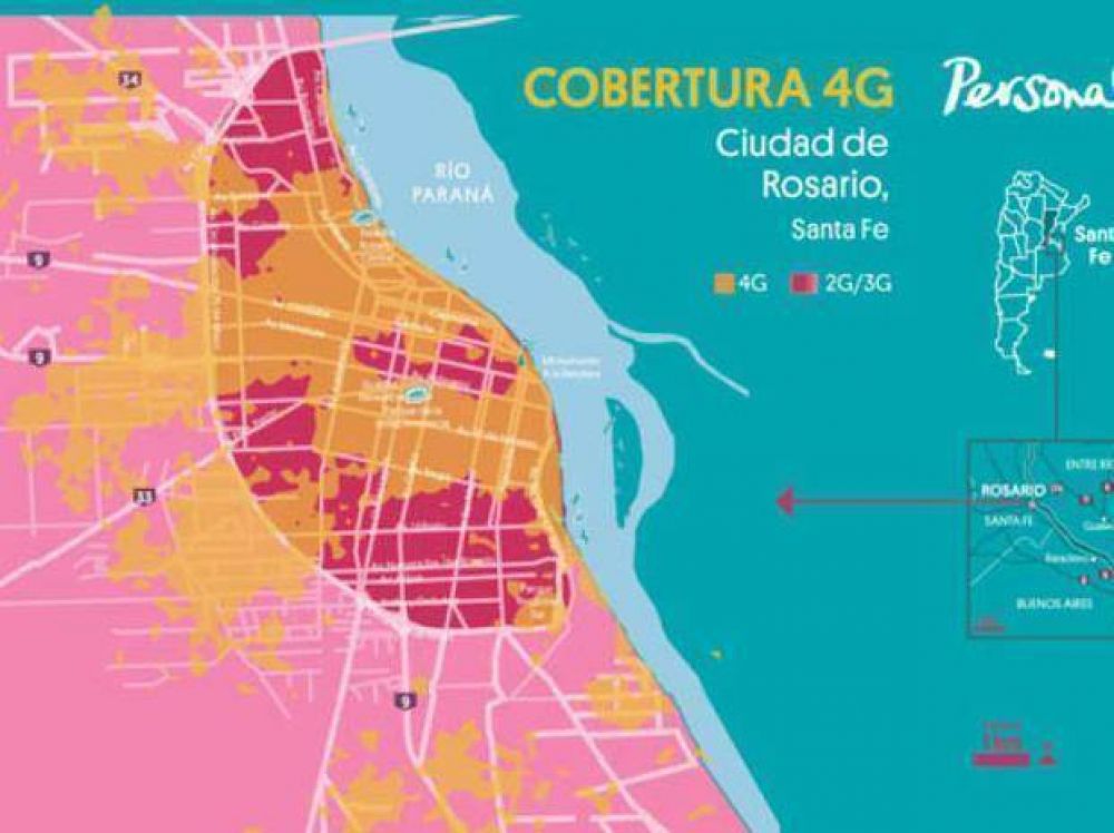 La empresa Personal lanza su nueva red de tecnologa 4G en Rosario