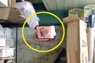 Boqueteros roban caja de seguridad de c�ntrico negocio y se llevan m�s de 100 mil pesos