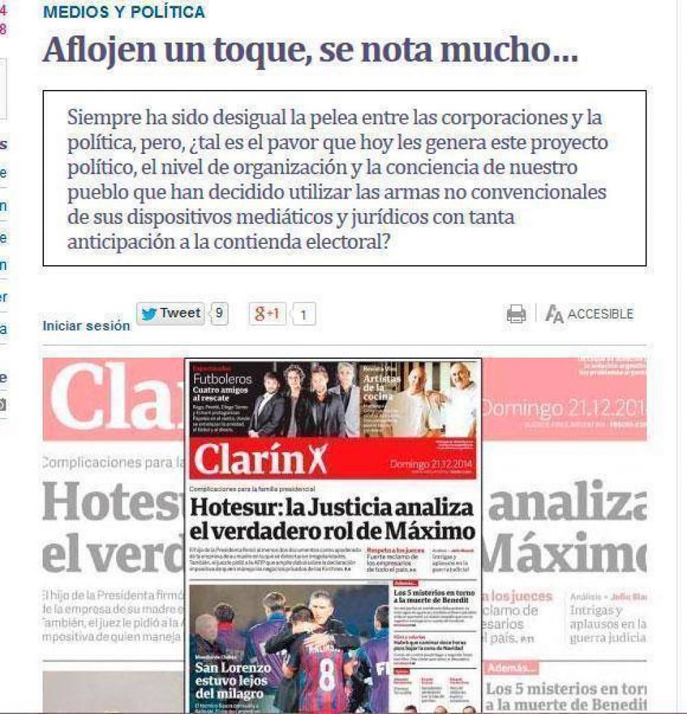 Cristina defiende a M�ximo en Twitter