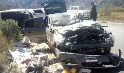Choque violento dej� 8 heridos, entre ellas, la reina de Calingasta