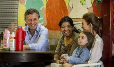 Macri brind� en Navidad con Margarita Barrientos