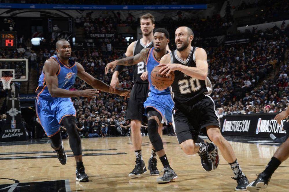 NBA: en el partido mil de Emanuel Ginbili, San Antonio Spurs perdi ante Oklahoma