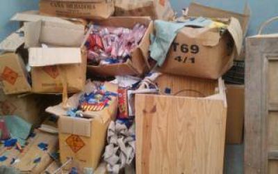 Clausuran dep�sito clandestino de pirotecnia en Berazategui