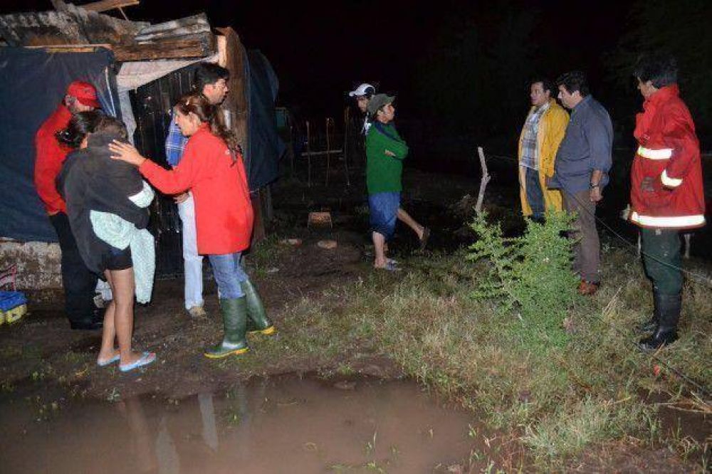 Fuerte temporal en el Valle del Conlara