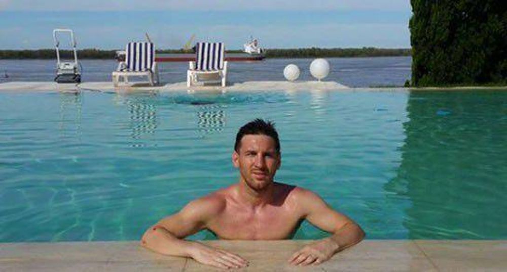 Messi de vacaciones en Rosario