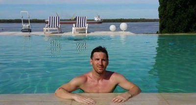 Messi de vacaciones en Rosario
